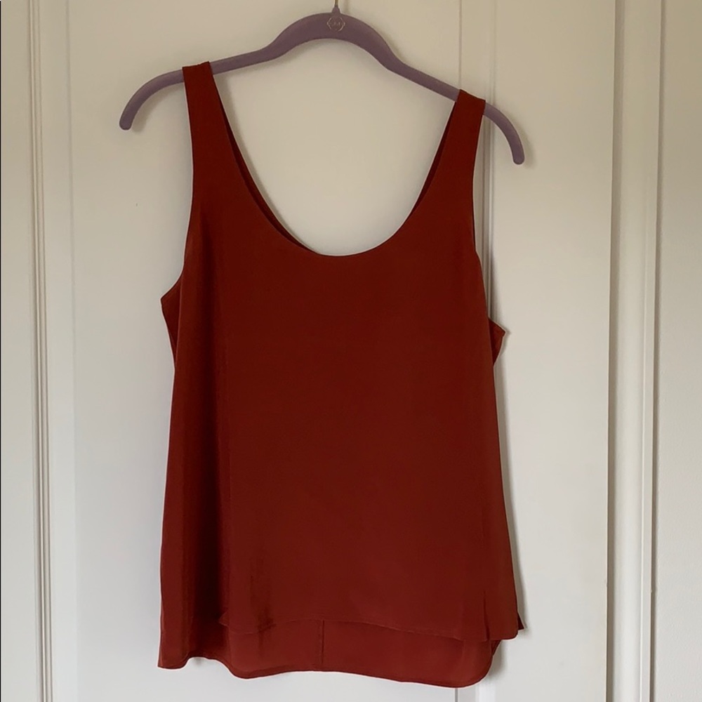 J.Crew burnt orange silk tank (new with tags)